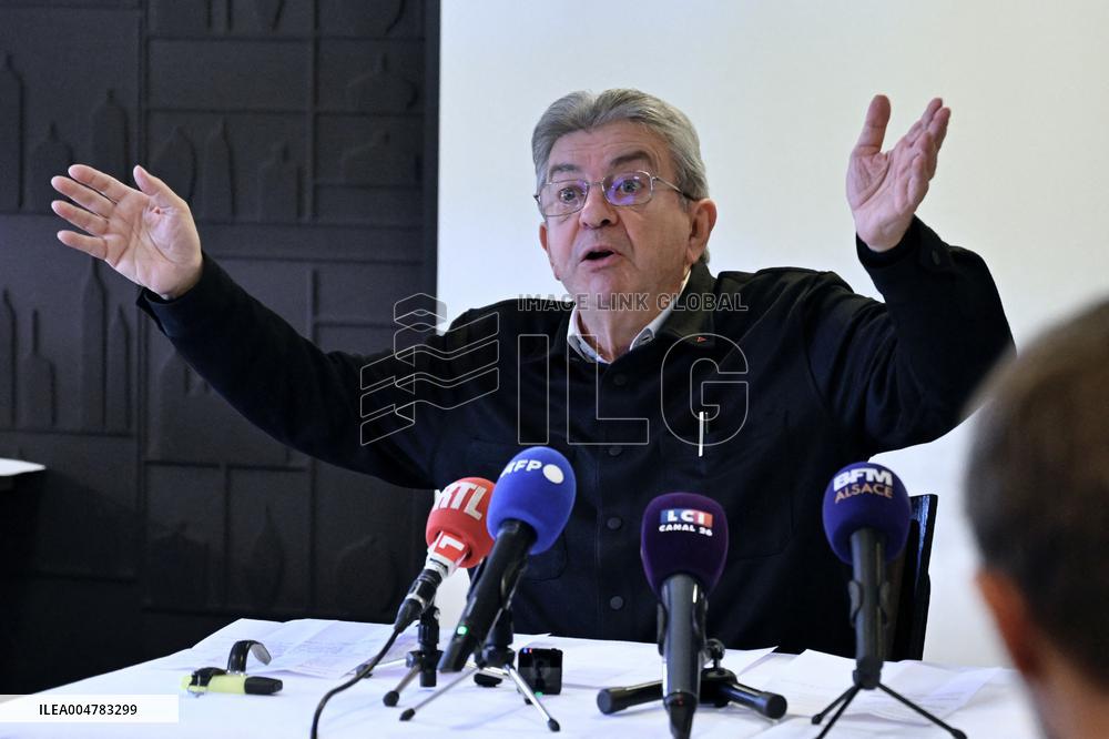 Jean Luc Melenchon And Emmanuel Fernandes LFI - Strasbourg