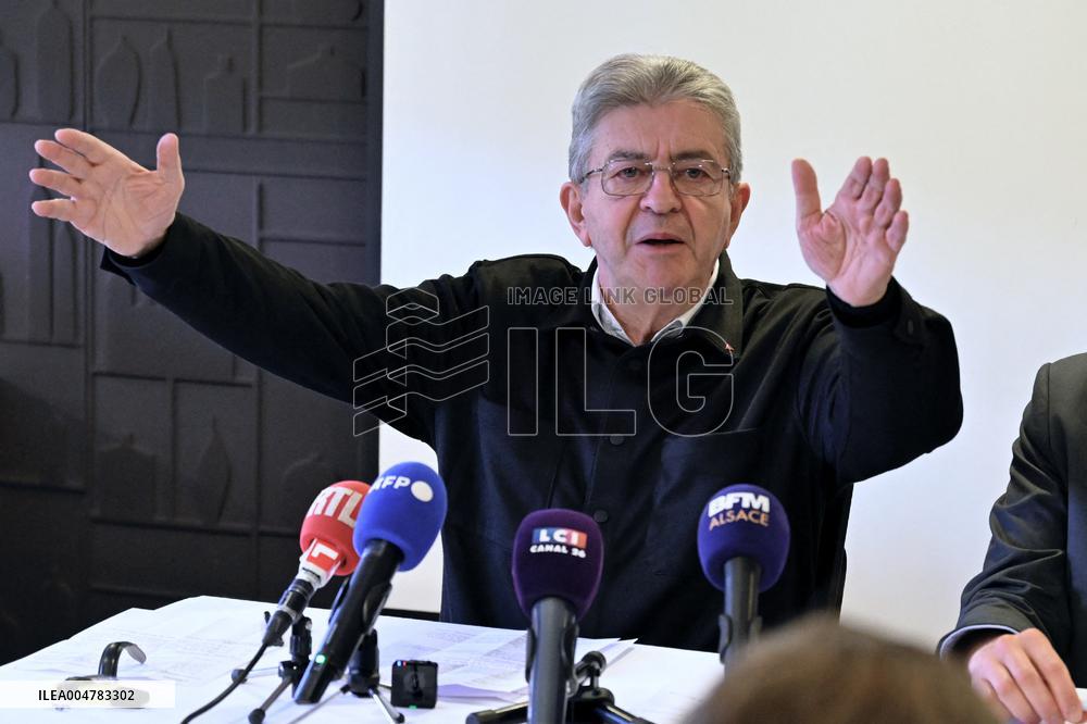 Jean Luc Melenchon And Emmanuel Fernandes LFI - Strasbourg