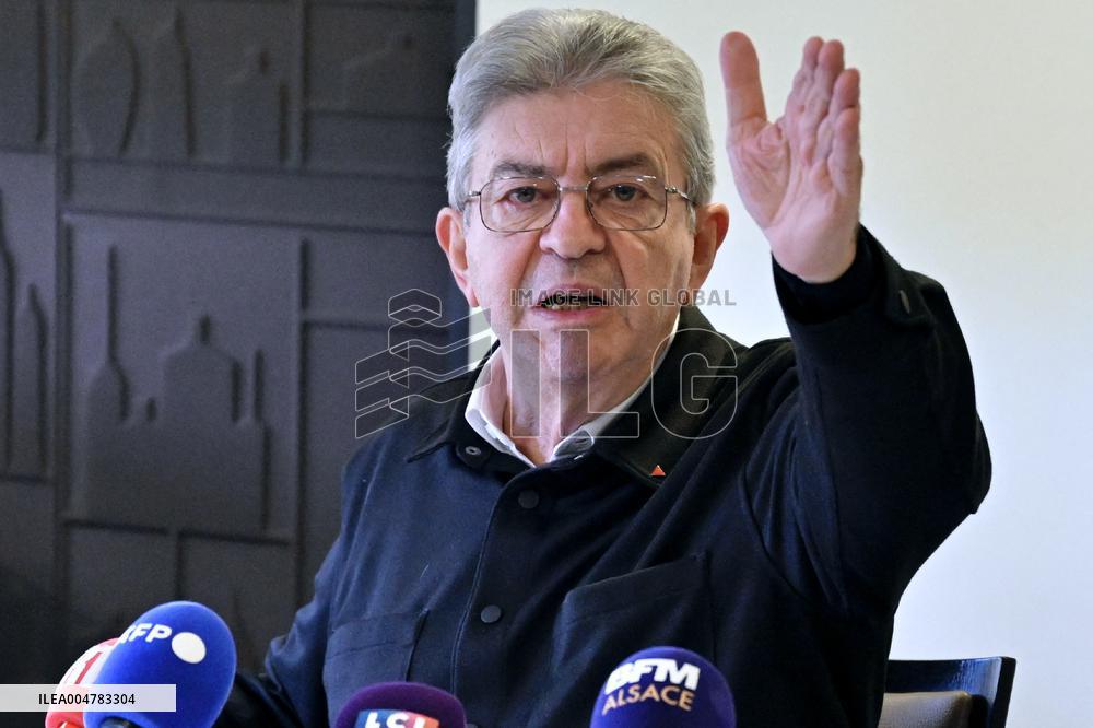 Jean Luc Melenchon And Emmanuel Fernandes LFI - Strasbourg