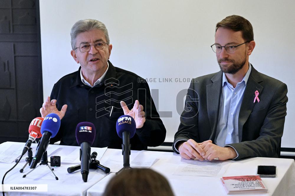 Jean Luc Melenchon And Emmanuel Fernandes LFI - Strasbourg