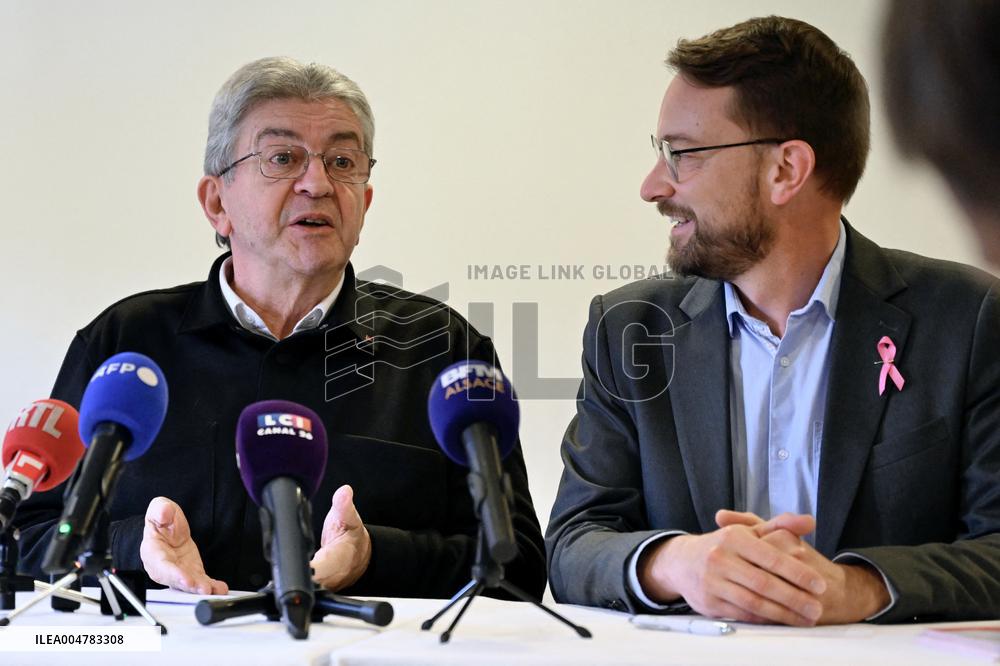 Jean Luc Melenchon And Emmanuel Fernandes LFI - Strasbourg
