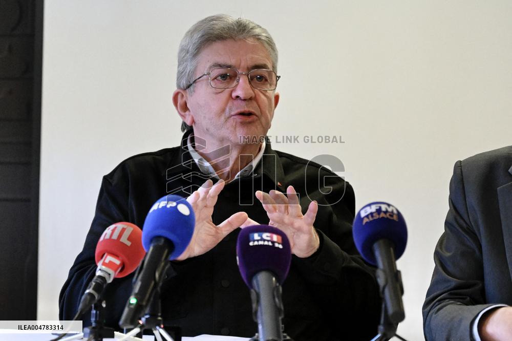 Jean Luc Melenchon And Emmanuel Fernandes LFI - Strasbourg