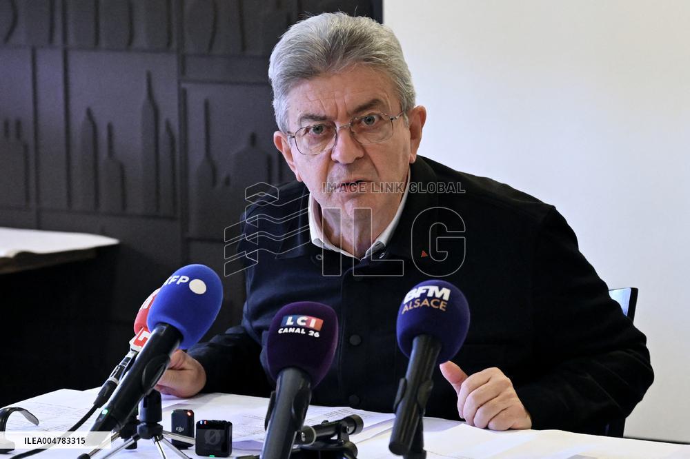 Jean Luc Melenchon And Emmanuel Fernandes LFI - Strasbourg