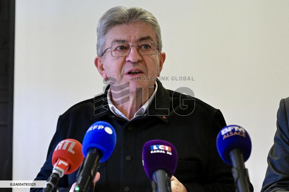 Jean Luc Melenchon And Emmanuel Fernandes LFI - Strasbourg