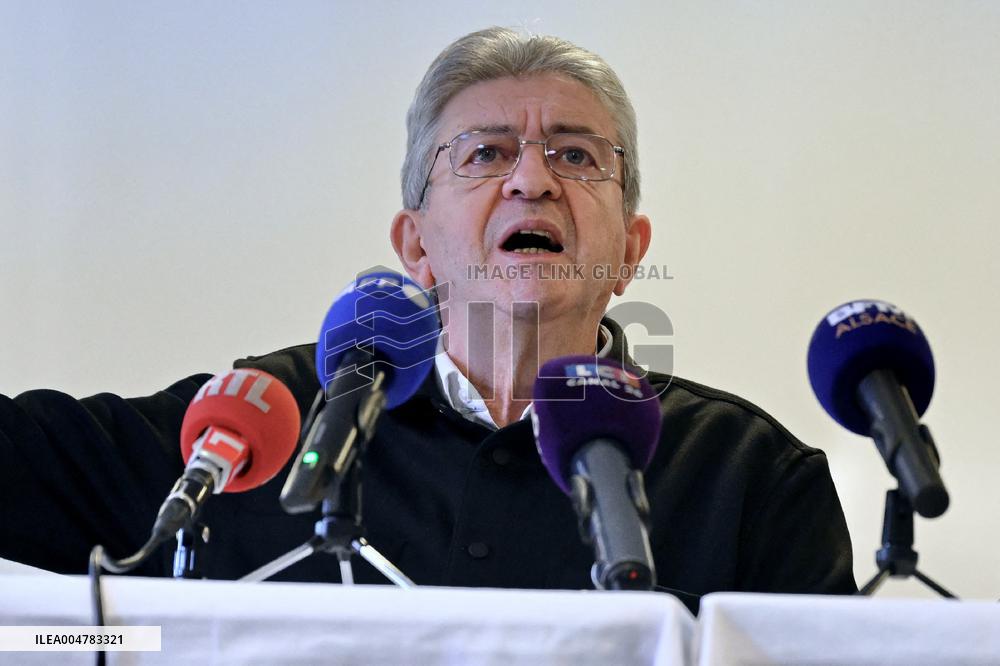 Jean Luc Melenchon And Emmanuel Fernandes LFI - Strasbourg