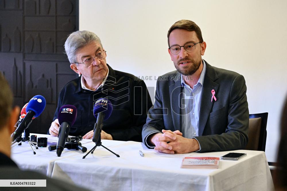 Jean Luc Melenchon And Emmanuel Fernandes LFI - Strasbourg