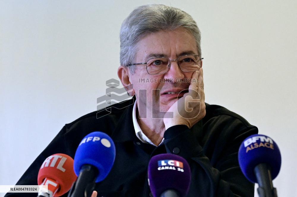 Jean Luc Melenchon And Emmanuel Fernandes LFI - Strasbourg