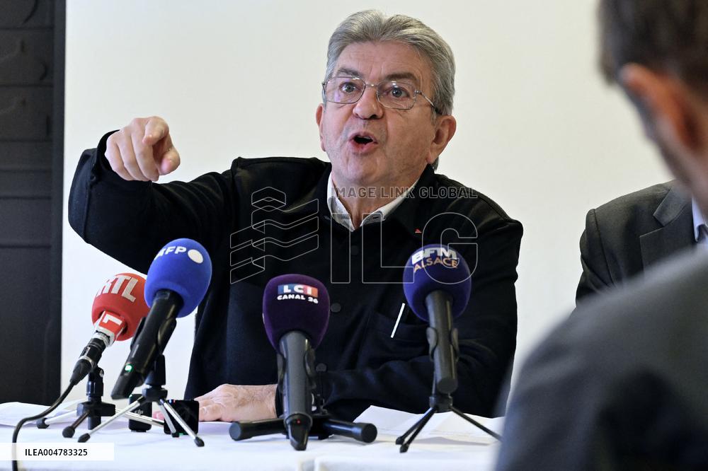 Jean Luc Melenchon And Emmanuel Fernandes LFI - Strasbourg