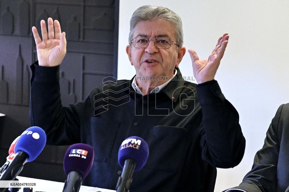 Jean Luc Melenchon And Emmanuel Fernandes LFI - Strasbourg