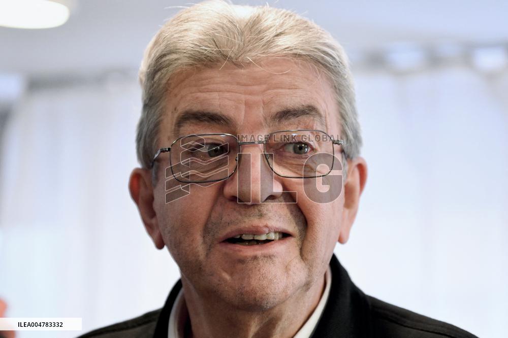 Jean Luc Melenchon And Emmanuel Fernandes LFI - Strasbourg