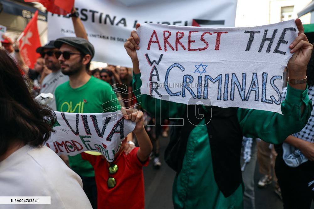Demonstration In Support Of The Palestinian People - Lisbon