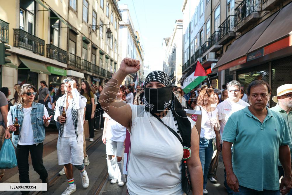 Demonstration In Support Of The Palestinian People - Lisbon