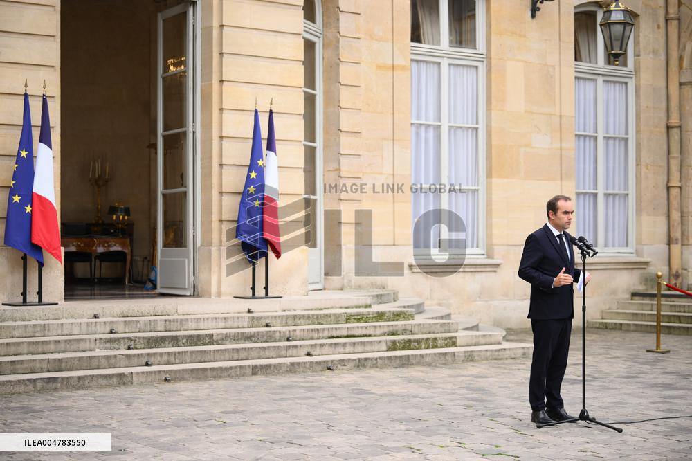 Statement by French Outgoing Prime Minister Sebastien Lecornu After Resignation - Paris