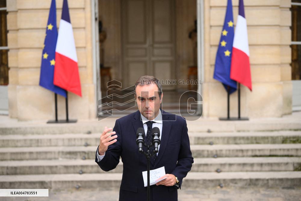 Statement by French Outgoing Prime Minister Sebastien Lecornu After Resignation - Paris