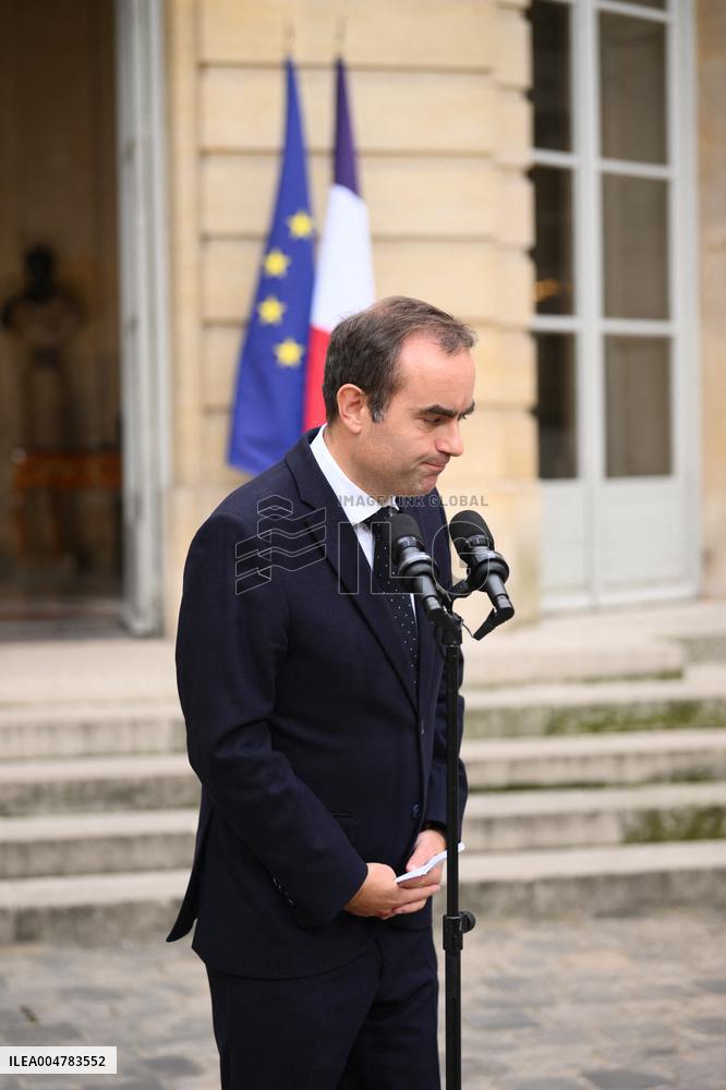 Statement by French Outgoing Prime Minister Sebastien Lecornu After Resignation - Paris