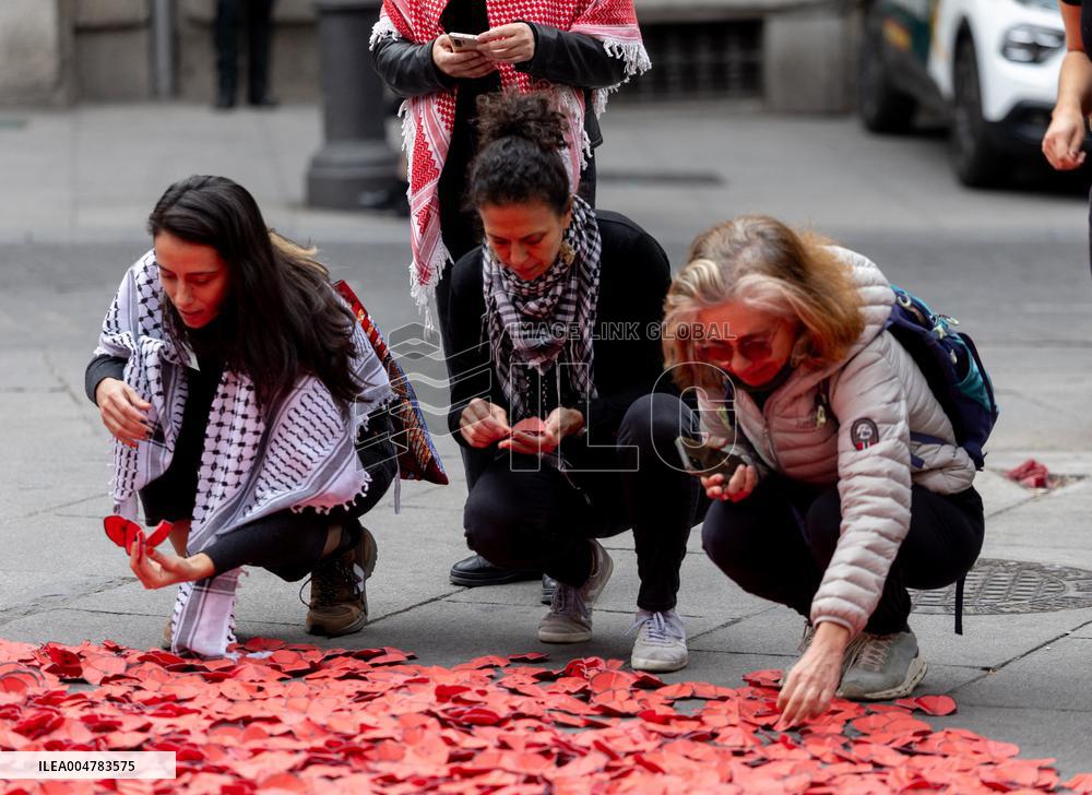 CEAR Marks Anniversary Of Gaza Violence In Madrid - Spain