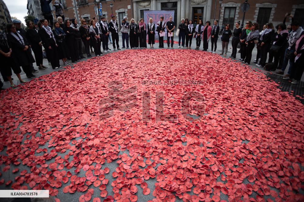 CEAR Marks Anniversary Of Gaza Violence In Madrid - Spain