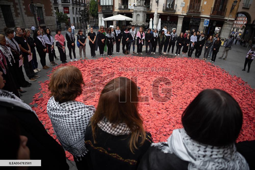 CEAR Marks Anniversary Of Gaza Violence In Madrid - Spain