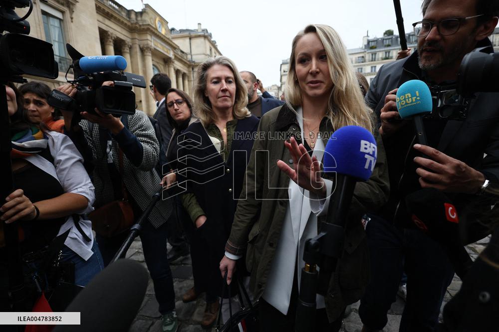 Marion Marechal Speaks To Media - Paris