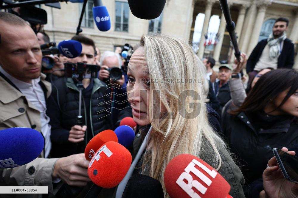 Marion Marechal Speaks To Media - Paris