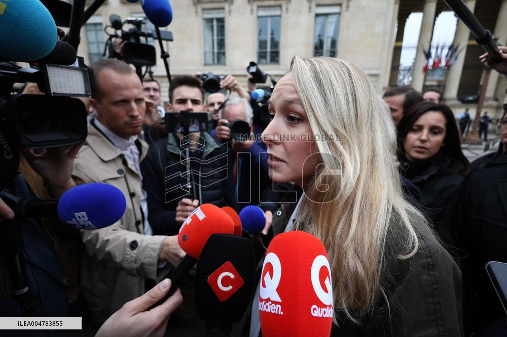 Marion Marechal Speaks To Media - Paris