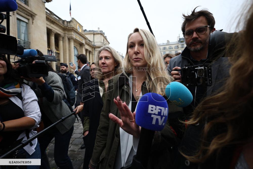 Marion Marechal Speaks To Media - Paris