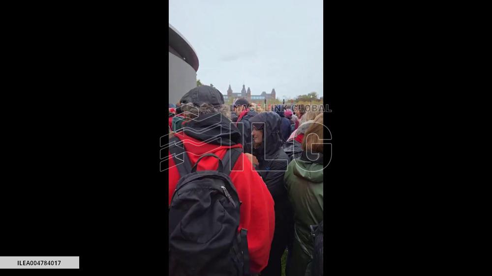 Netherlands: ‘Red Line’ Protest Demands Sanctions Against Israel in Amsterdam 2