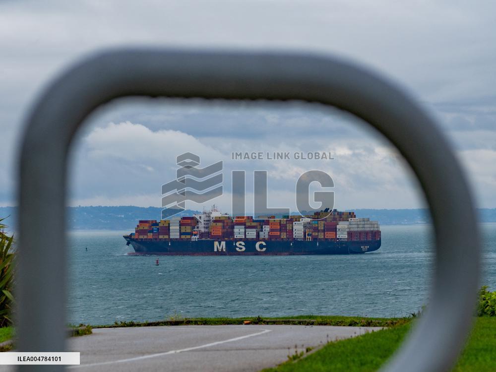 International Maritime Traffic At The Port Of Le Havre - France