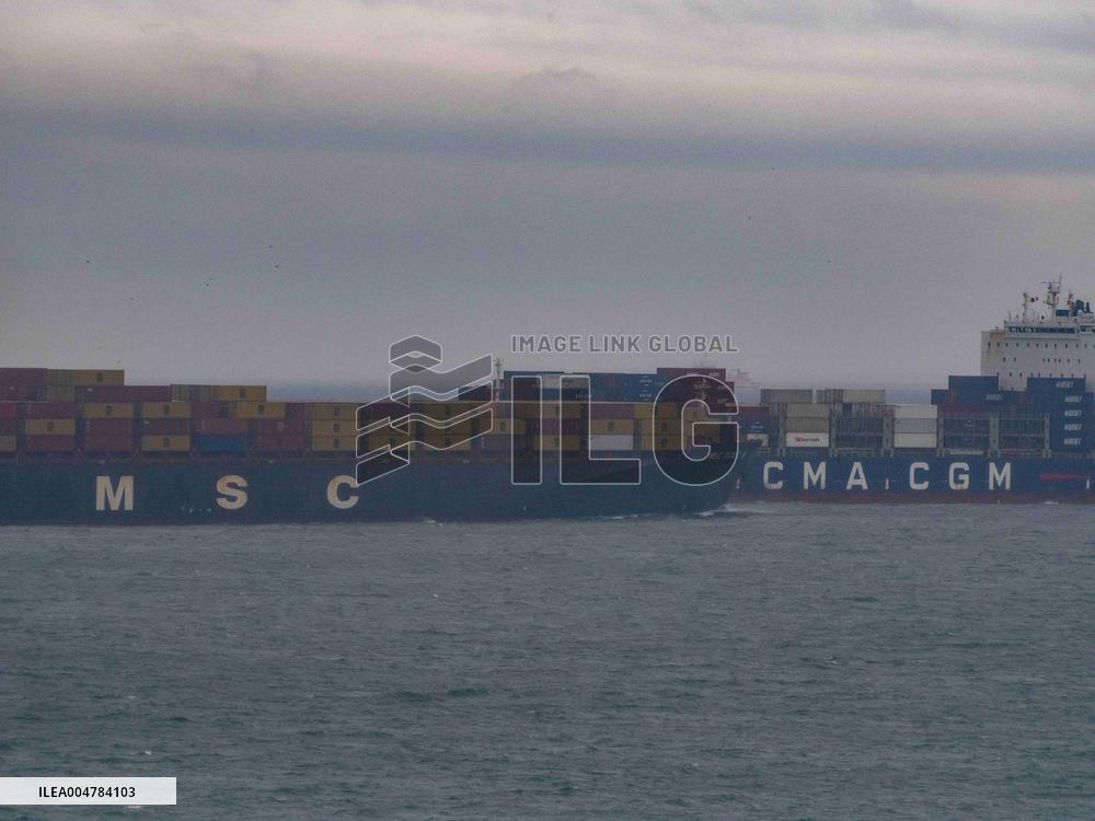 International Maritime Traffic At The Port Of Le Havre - France