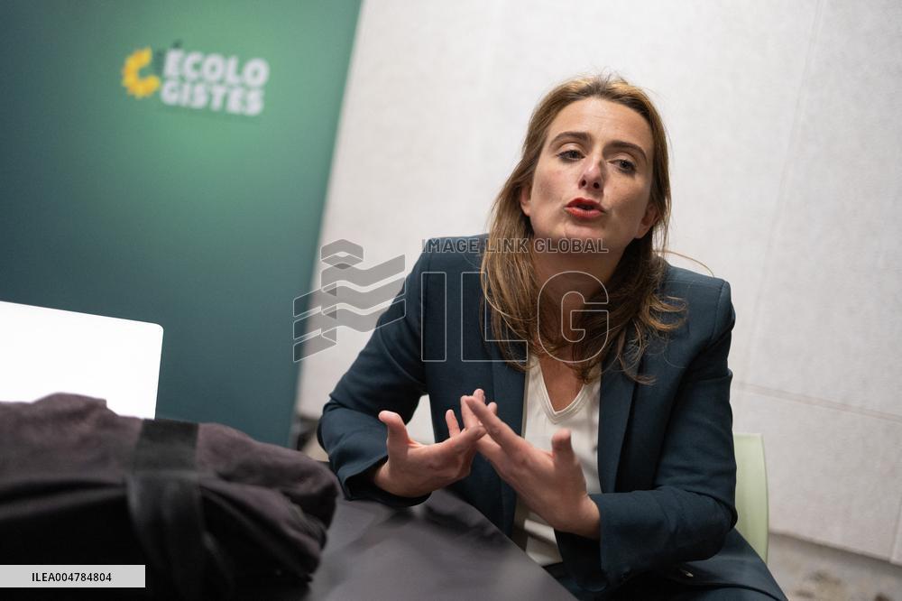 Marine Tondelier gives a press conference - Paris