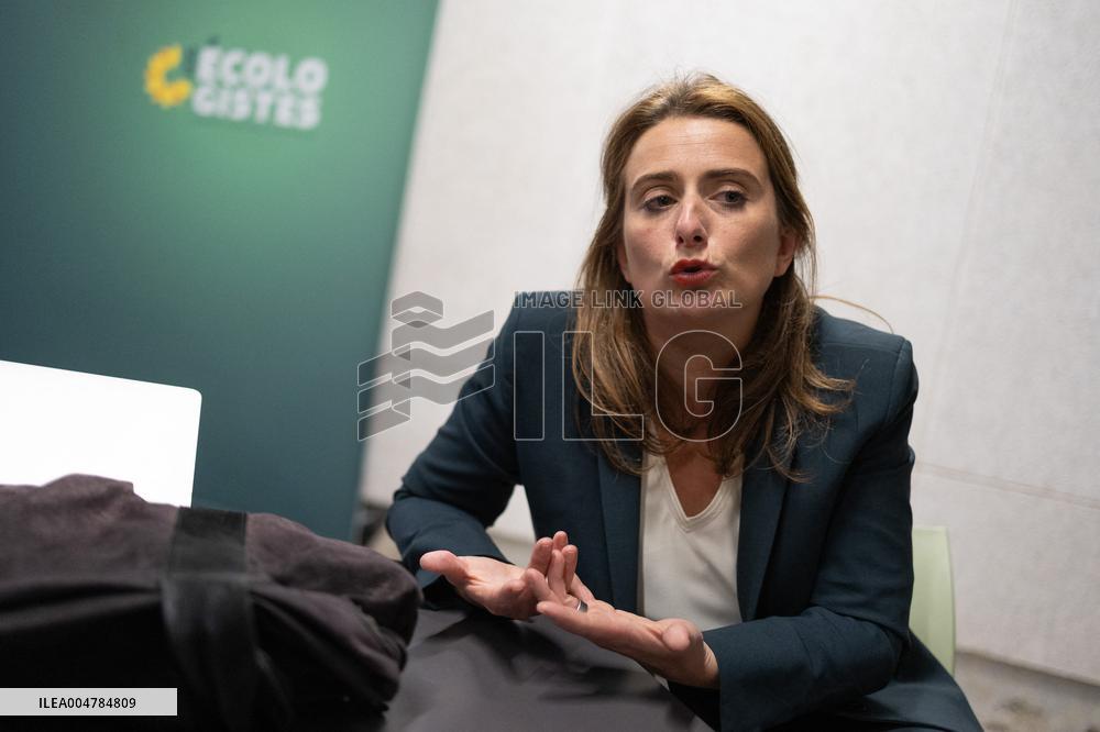Marine Tondelier gives a press conference - Paris