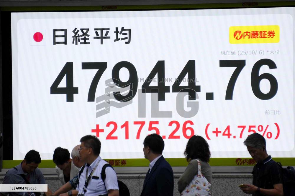 Nikkei index hits new closing high