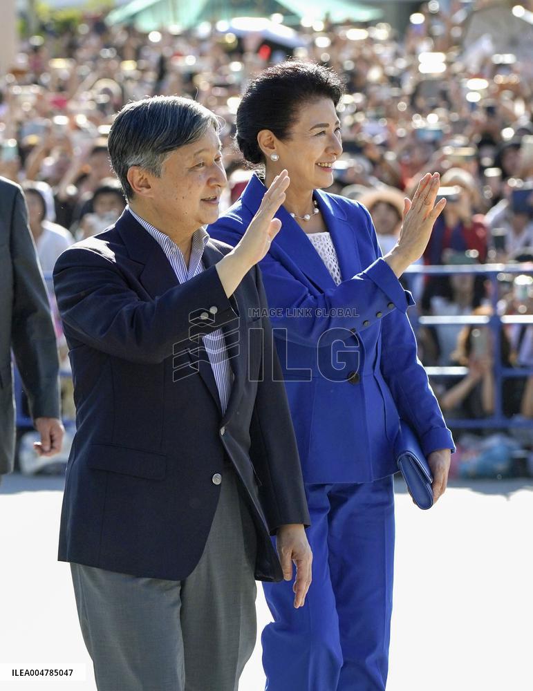 Japan emperor, empress visit World Exposition in Osaka