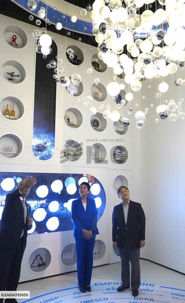 Japan emperor, empress visit Osaka expo