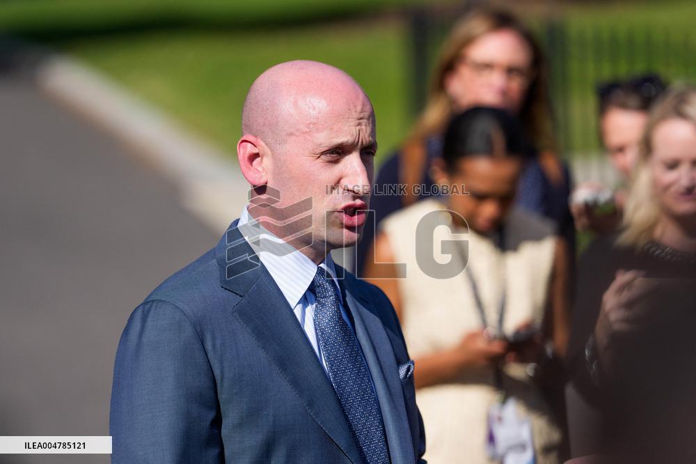 Stephen Miller Speaks to Media outside White House