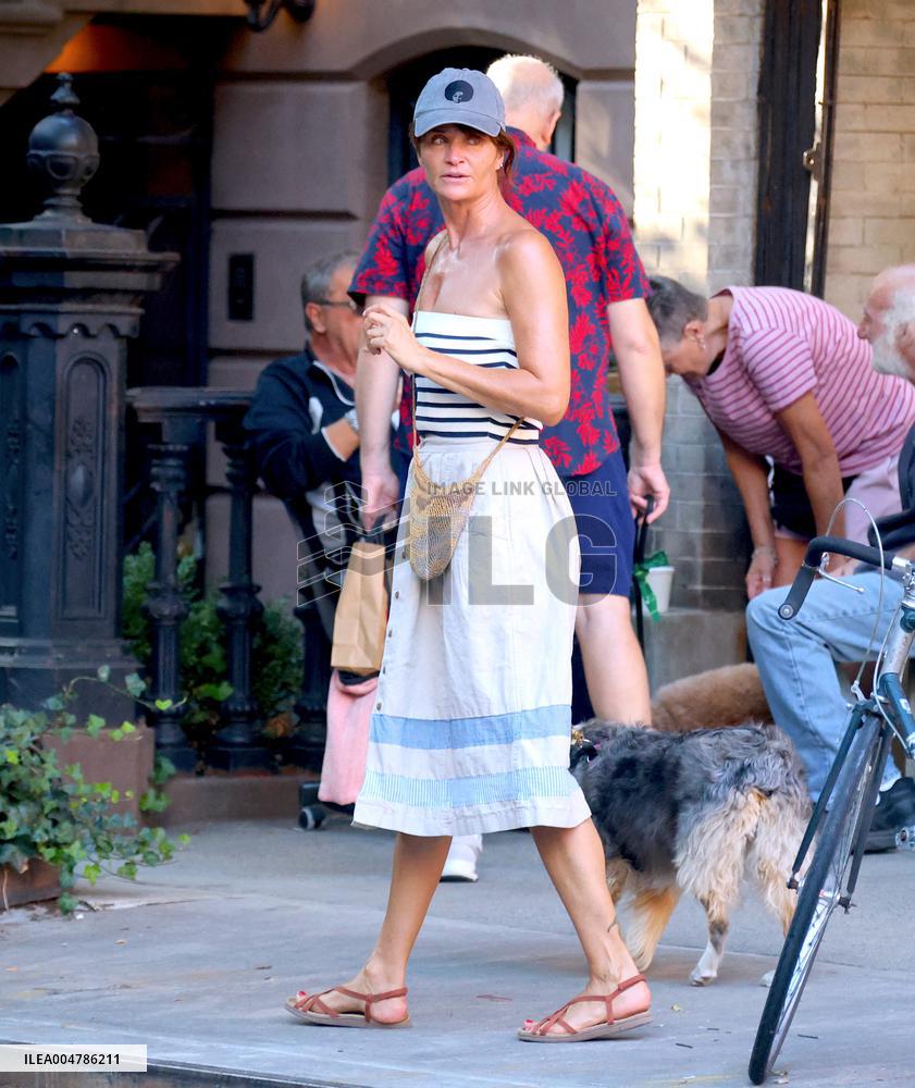 Helena Christensen out in New York