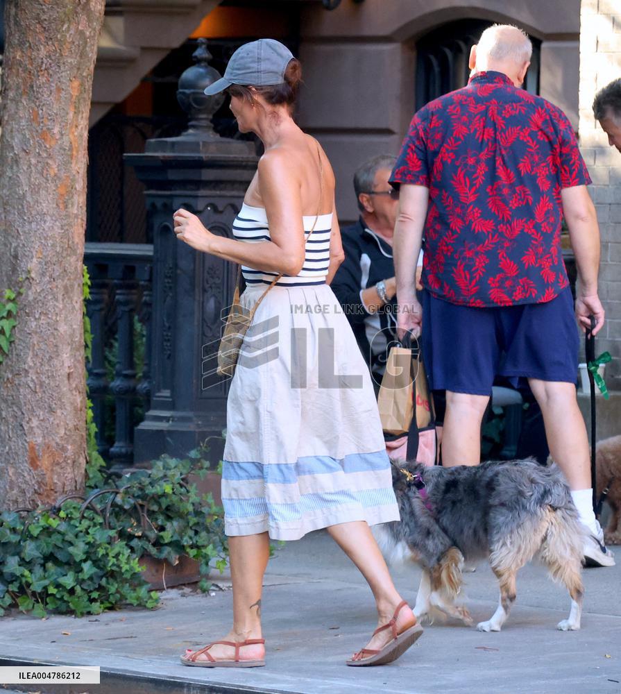 Helena Christensen out in New York