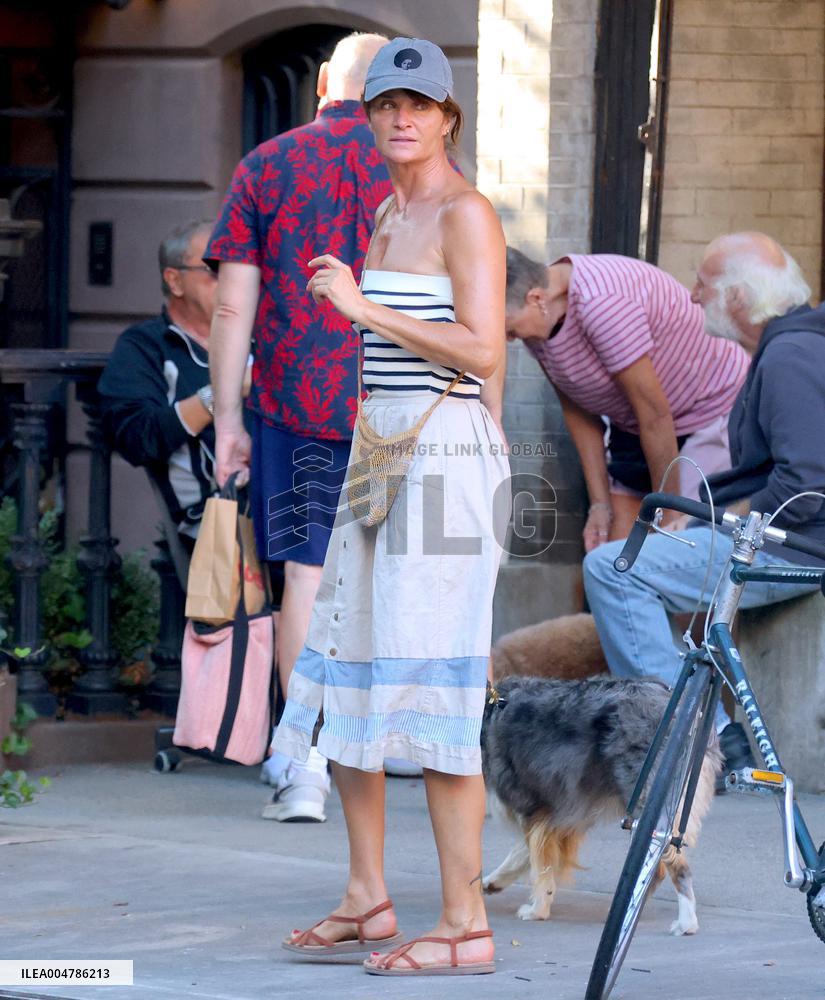Helena Christensen out in New York