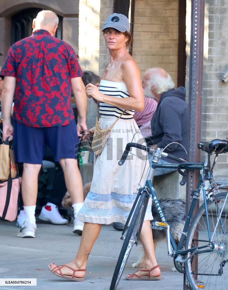 Helena Christensen out in New York