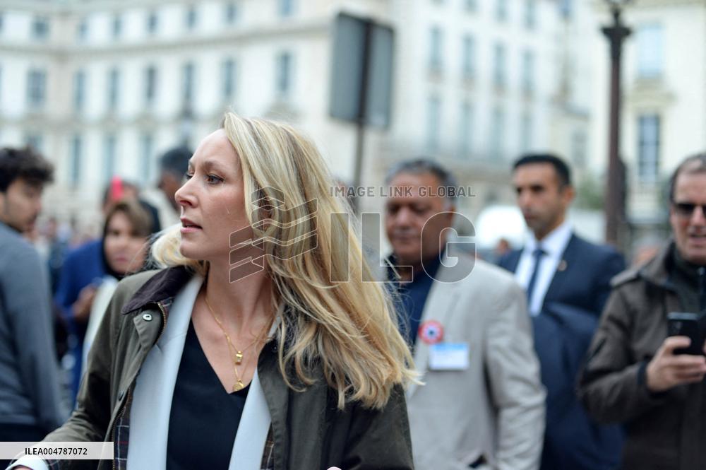 Marion Marechal Speaks To Media - Paris