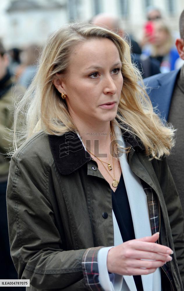 Marion Marechal Speaks To Media - Paris