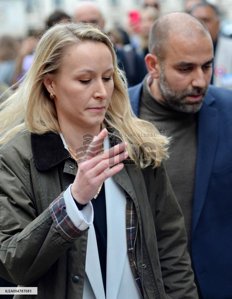 Marion Marechal Speaks To Media - Paris