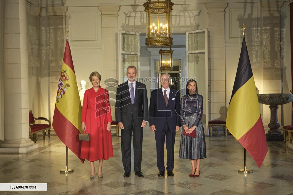 Spanish Royals Visit Belgium - Brussels