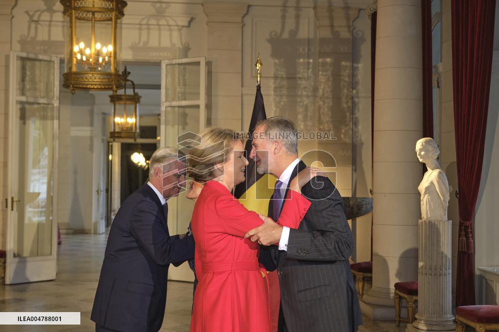 Spanish Royals Visit Belgium - Brussels