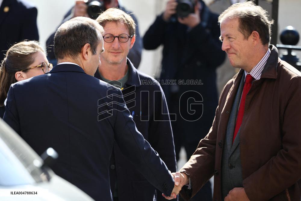 Sebastien Lecornu at Tribute Exhibition to The Victims of The October 7 Attacks - Paris