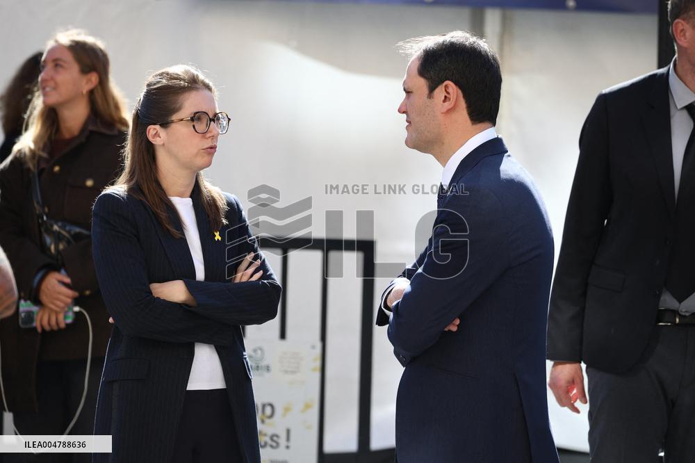 Sebastien Lecornu at Tribute Exhibition to The Victims of The October 7 Attacks - Paris