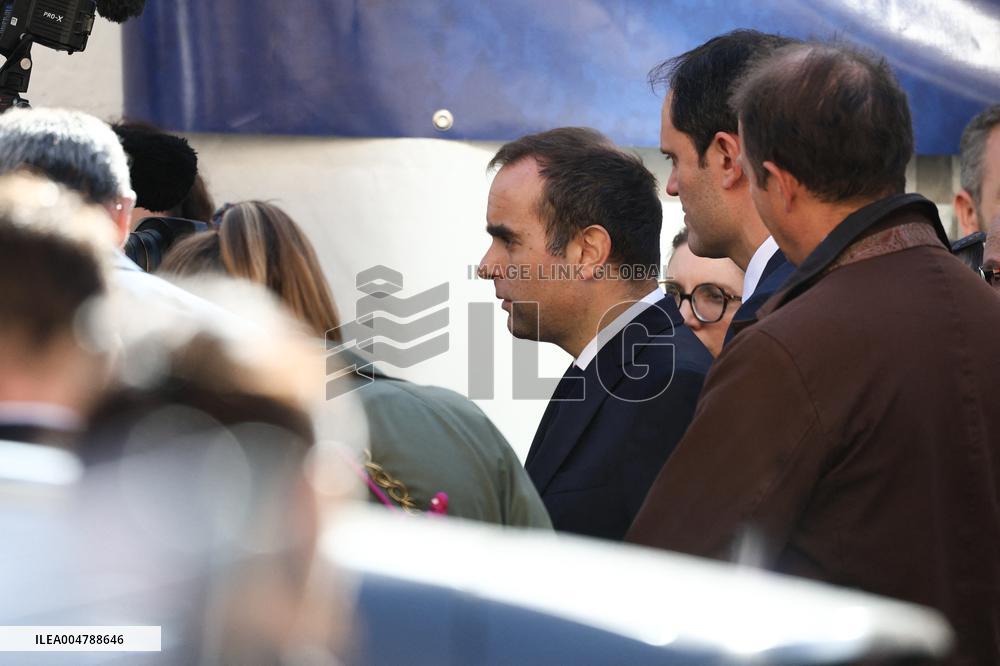 Sebastien Lecornu at Tribute Exhibition to The Victims of The October 7 Attacks - Paris
