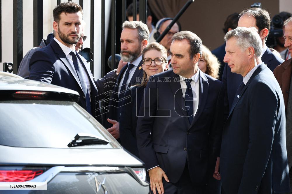 Sebastien Lecornu at Tribute Exhibition to The Victims of The October 7 Attacks - Paris