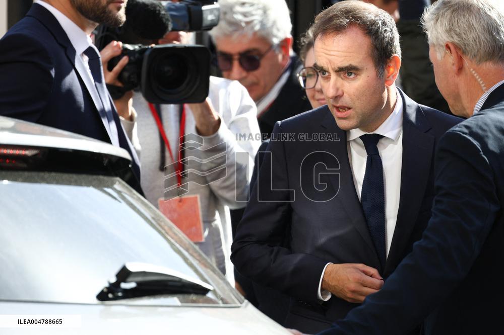 Sebastien Lecornu at Tribute Exhibition to The Victims of The October 7 Attacks - Paris