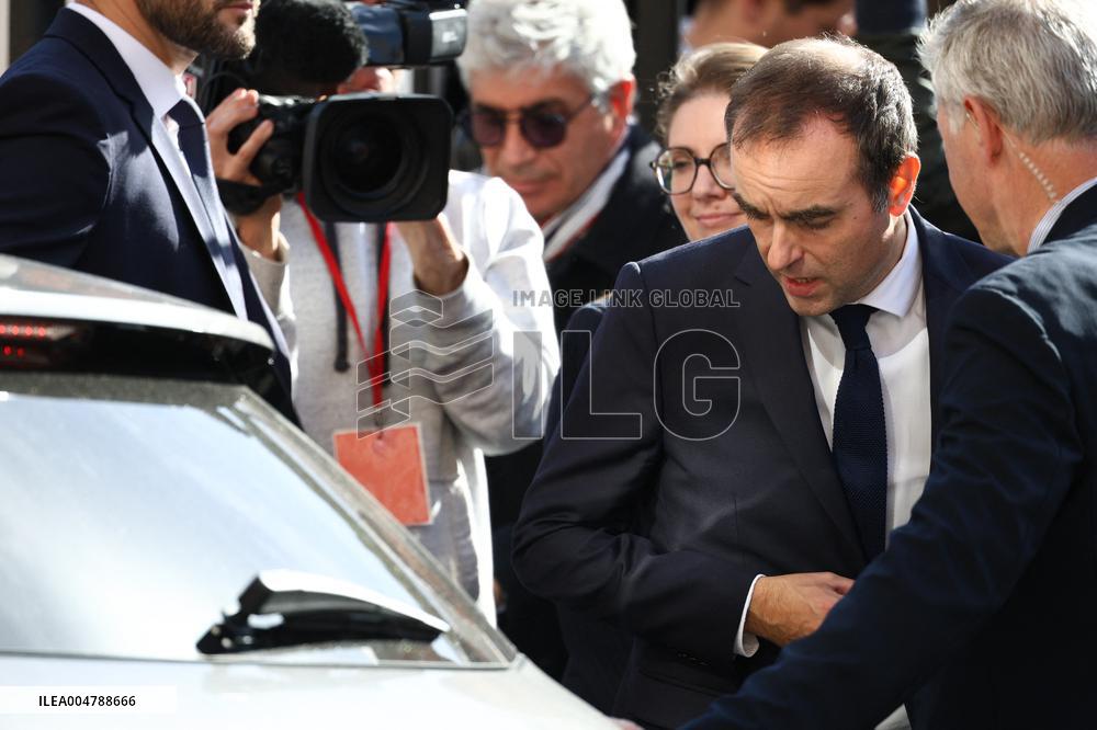 Sebastien Lecornu at Tribute Exhibition to The Victims of The October 7 Attacks - Paris